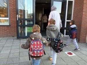 eerste dag naar school